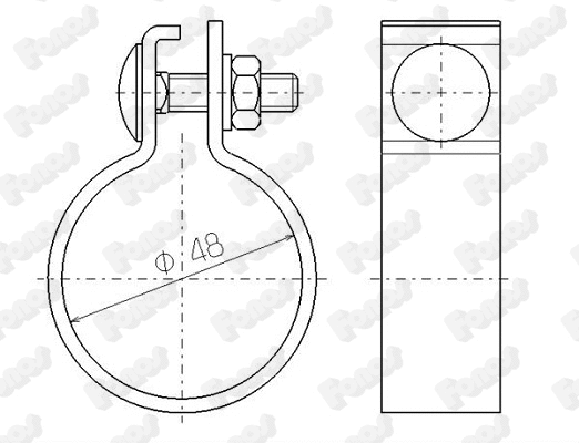 Clamping Piece, exhaust system (81917)