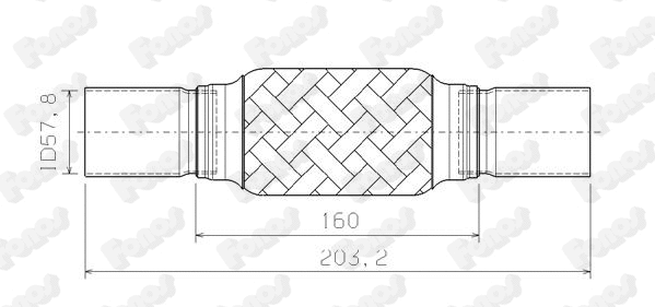 Corrugated Pipe, exhaust system (10413)