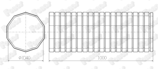 Corrugated Pipe, exhaust system (09822)