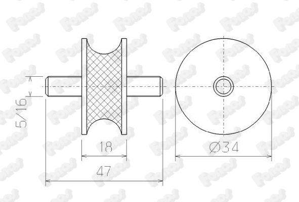 Rubber Strip, exhaust system (84166)