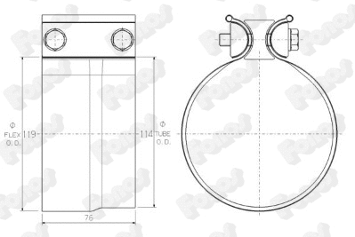 Clamping Piece, exhaust system (61790)