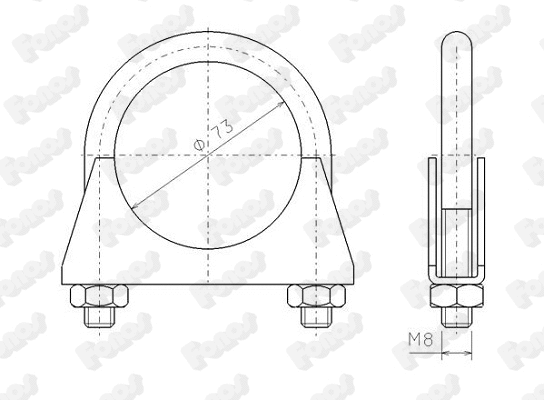 Clamping Piece, exhaust system (82316)