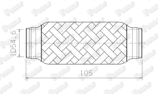 Corrugated Pipe, exhaust system (10388)