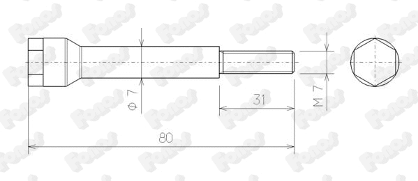 Bolt, exhaust system (83164)