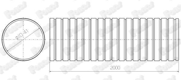 Corrugated Pipe, exhaust system (09906)