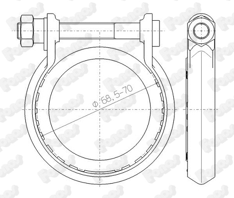 Clamping Piece, exhaust system (80550)