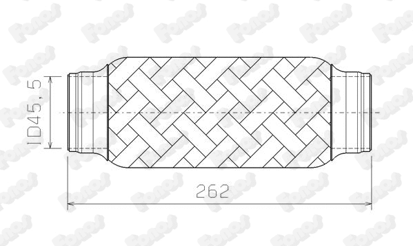 Corrugated Pipe, exhaust system (10404)
