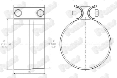 Clamping Piece, exhaust system (61788)