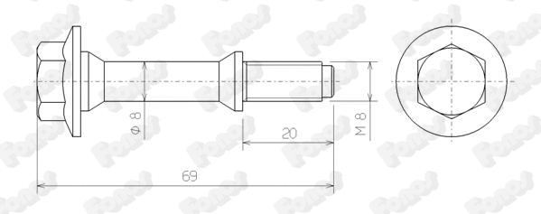 Bolt, exhaust system (83169)