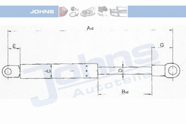 Gas Spring, boot/cargo area (67 12 95-91)