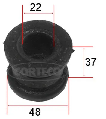Mounting, stabiliser bar (80001169)
