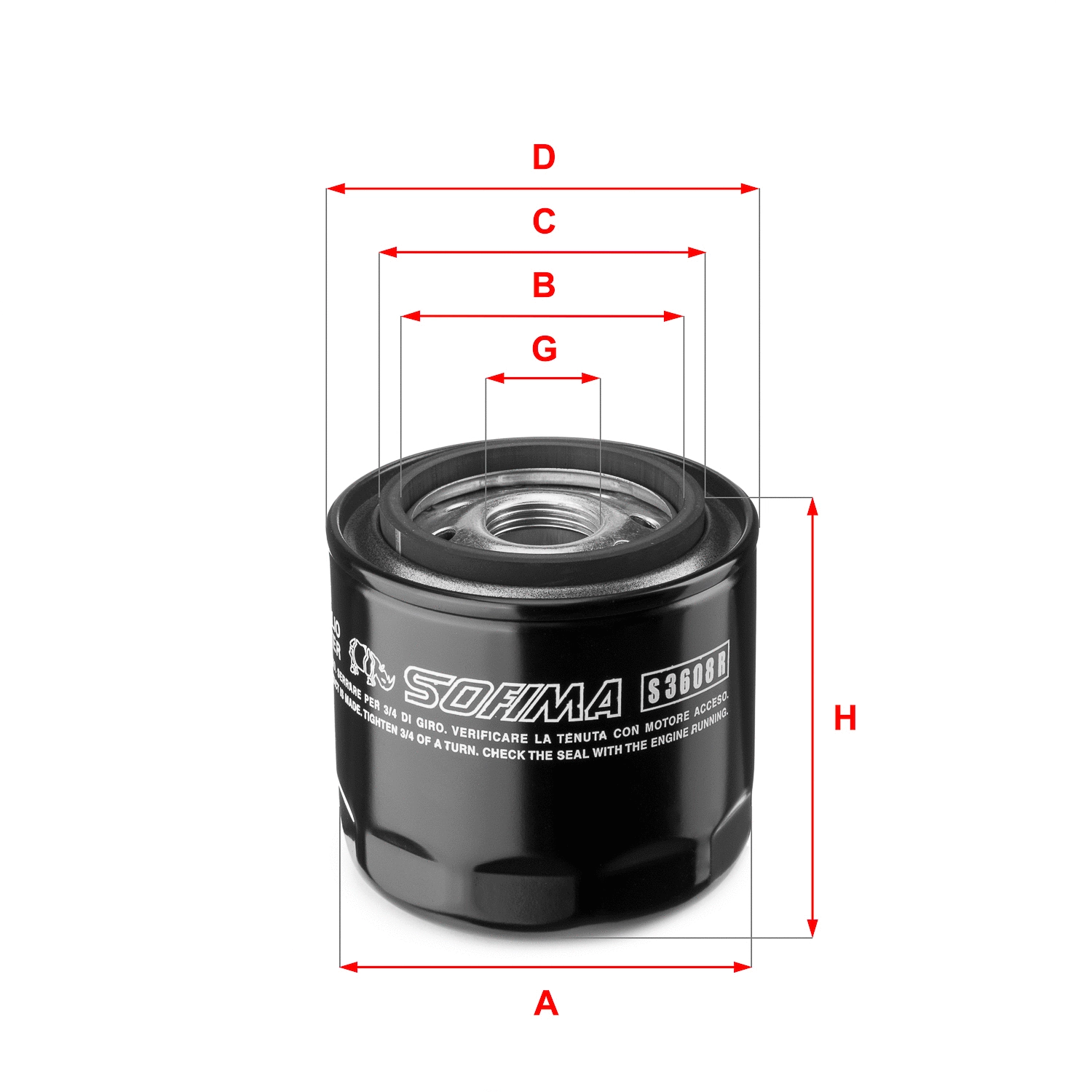 Oil Filter (S 3608 R)