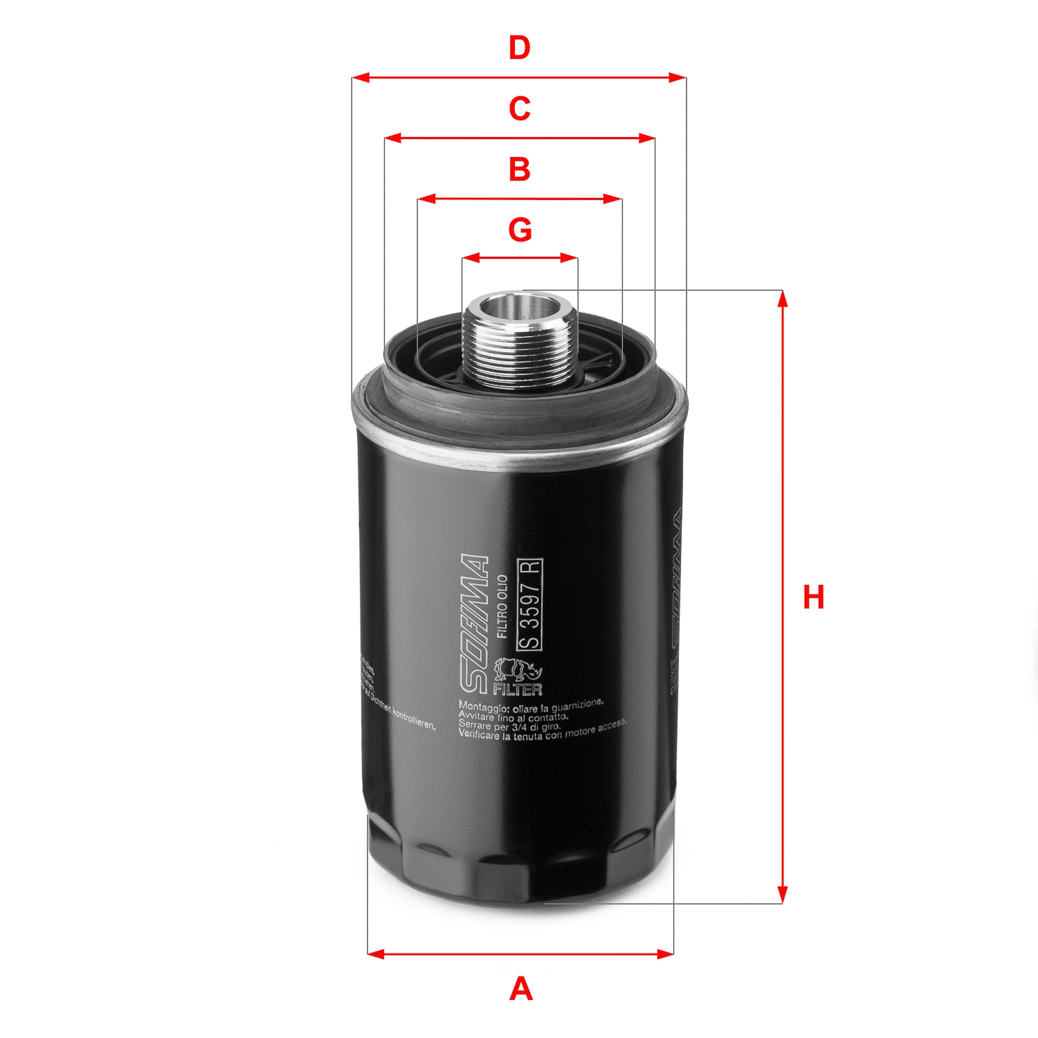 Oil Filter (S 3597 R)