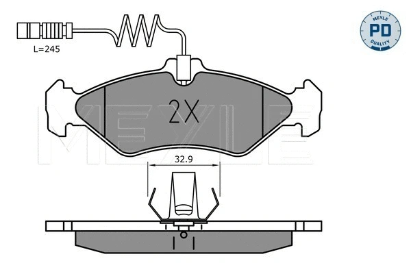 Brake Pad Set, disc brake (025 216 2117/PD)