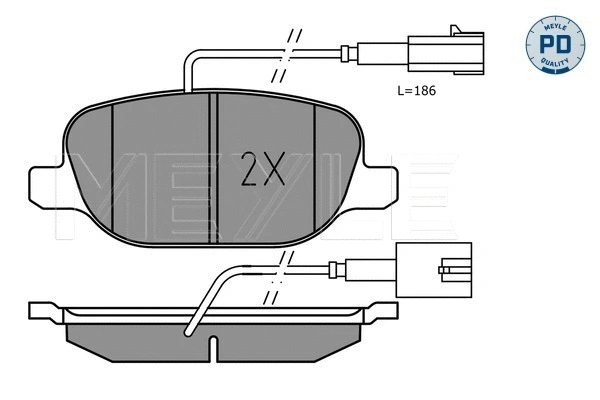Brake Pad Set, disc brake (025 238 1118/PD)