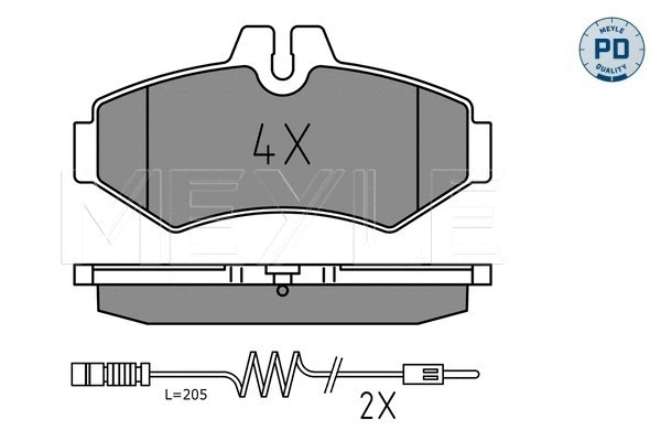 Brake Pad Set, disc brake (025 230 2118/PD)