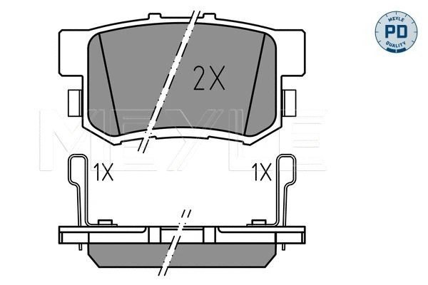 Brake Pad Set, disc brake (025 237 3615/PD)