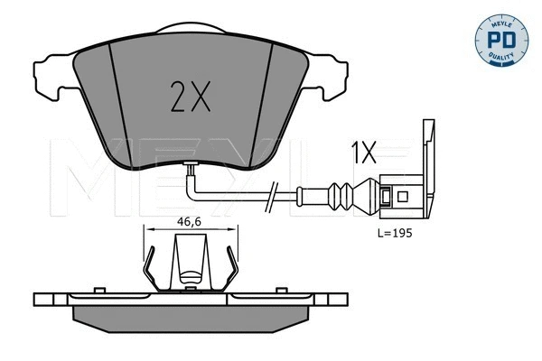 Brake Pad Set, disc brake (025 240 2120/PD)
