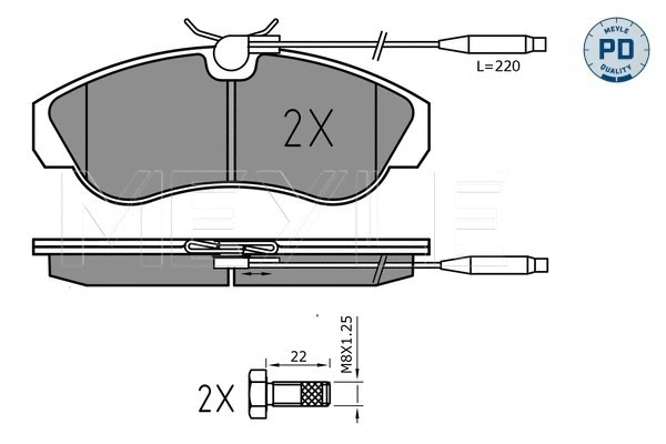 Brake Pad Set, disc brake (025 217 9919/PD)