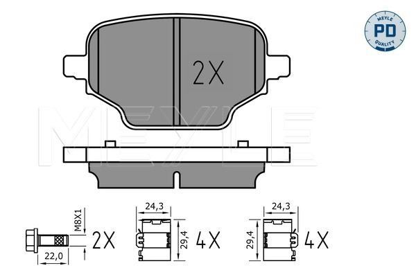Brake Pad Set, disc brake (025 207 6417/PD)