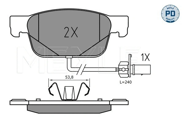 Brake Pad Set, disc brake (025 223 8317/PD)