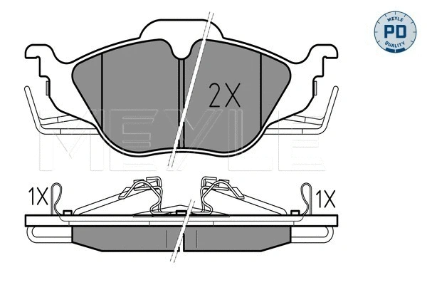 Brake Pad Set, disc brake (025 230 6317/PD)