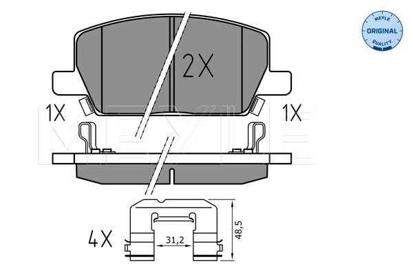 Brake Pad Set, disc brake (025 223 1119)