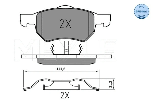 Brake Pad Set, disc brake (025 238 0718)
