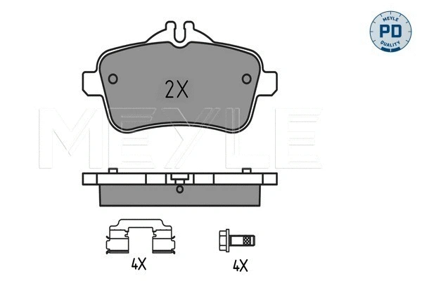 Brake Pad Set, disc brake (025 252 1618/PD)