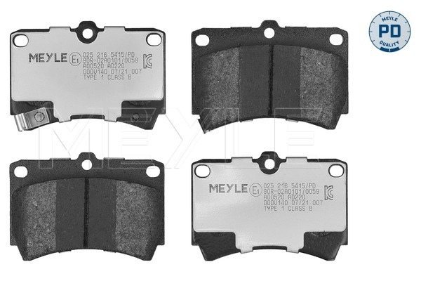 Brake Pad Set, disc brake (025 216 5415/PD)