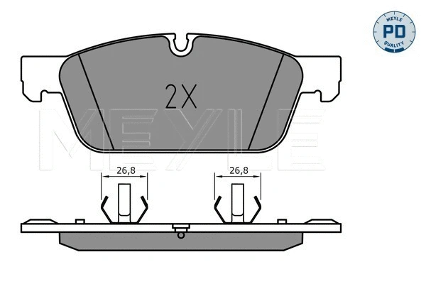 Brake Pad Set, disc brake (025 255 3119/PD)