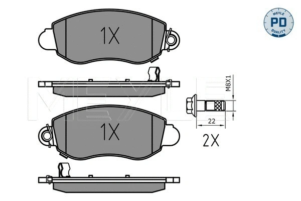 Brake Pad Set, disc brake (025 235 7718/PD)