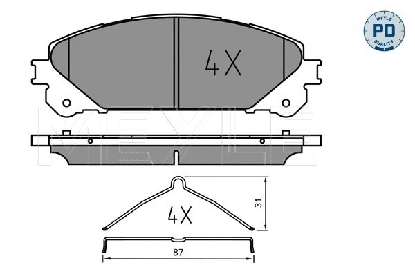 Brake Pad Set, disc brake (025 244 5218/PD)