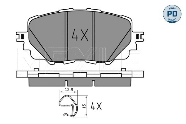 Brake Pad Set, disc brake (025 222 7115/PD)