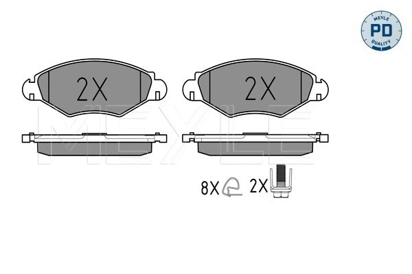 Brake Pad Set, disc brake (025 235 9718/PD)