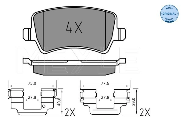 Brake Pad Set, disc brake (025 244 9618)