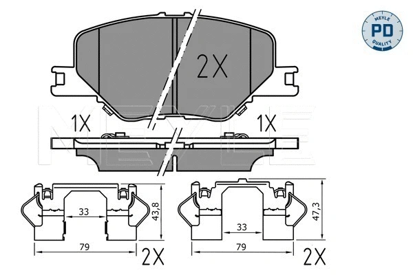 Brake Pad Set, disc brake (025 228 3819/PD)