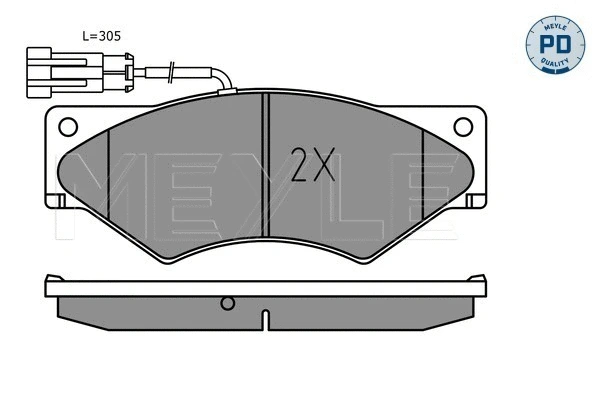Brake Pad Set, disc brake (025 291 0720/PD)