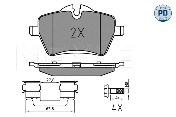 Brake Pad Set, disc brake (025 239 8418/PD)