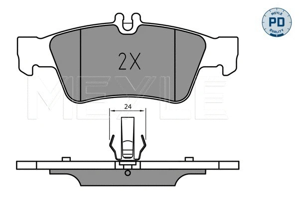 Brake Pad Set, disc brake (025 233 3516/PD)