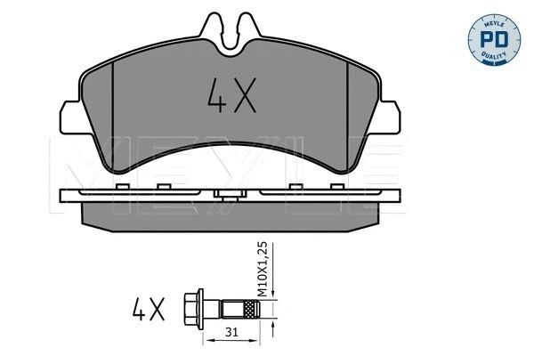 Brake Pad Set, disc brake (025 292 1720/PD)