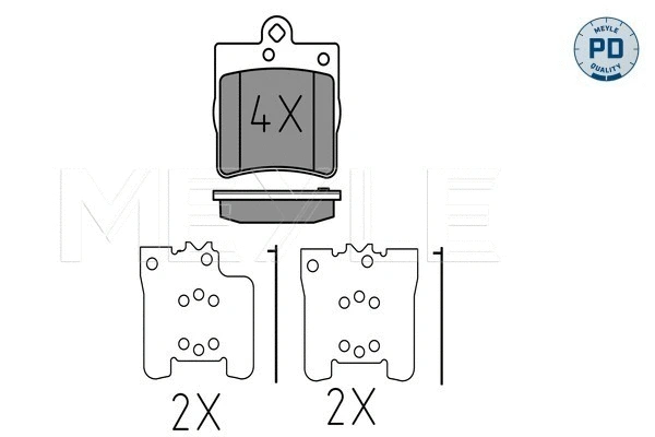 Brake Pad Set, disc brake (025 219 1915/PD)