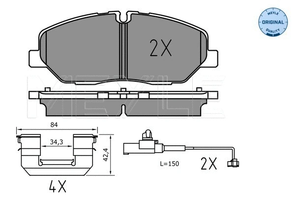 Brake Pad Set, disc brake (025 224 2020/PD)
