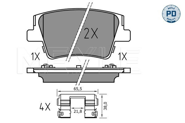 Brake Pad Set, disc brake (025 240 0016/PD)