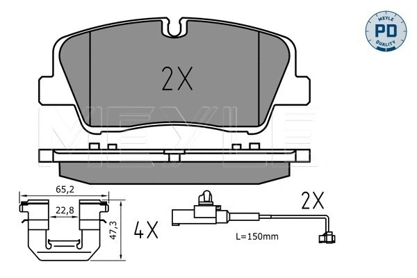Brake Pad Set, disc brake (025 223 7017/PD)