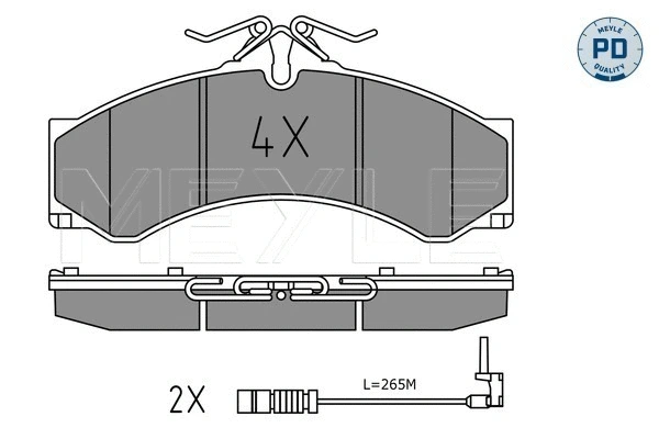 Brake Pad Set, disc brake (025 290 7620/PD)