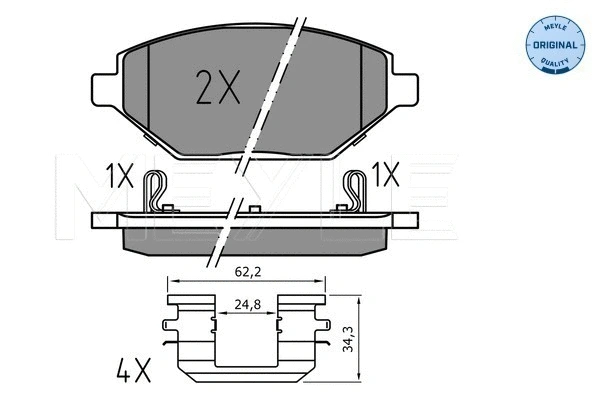 Brake Pad Set, disc brake (025 225 2218)