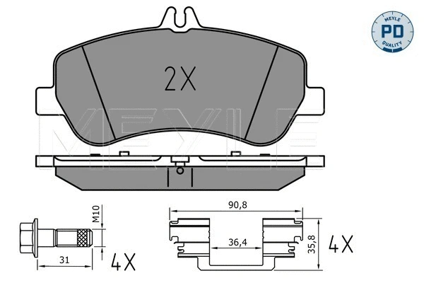 Brake Pad Set, disc brake (025 248 6720/PD)