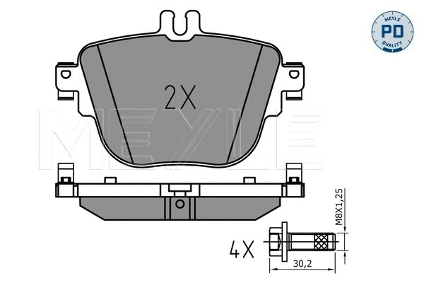 Brake Pad Set, disc brake (025 227 9217/PD)