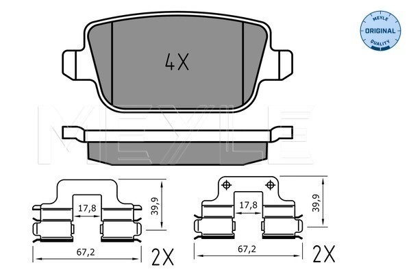 Brake Pad Set, disc brake (025 245 3716)